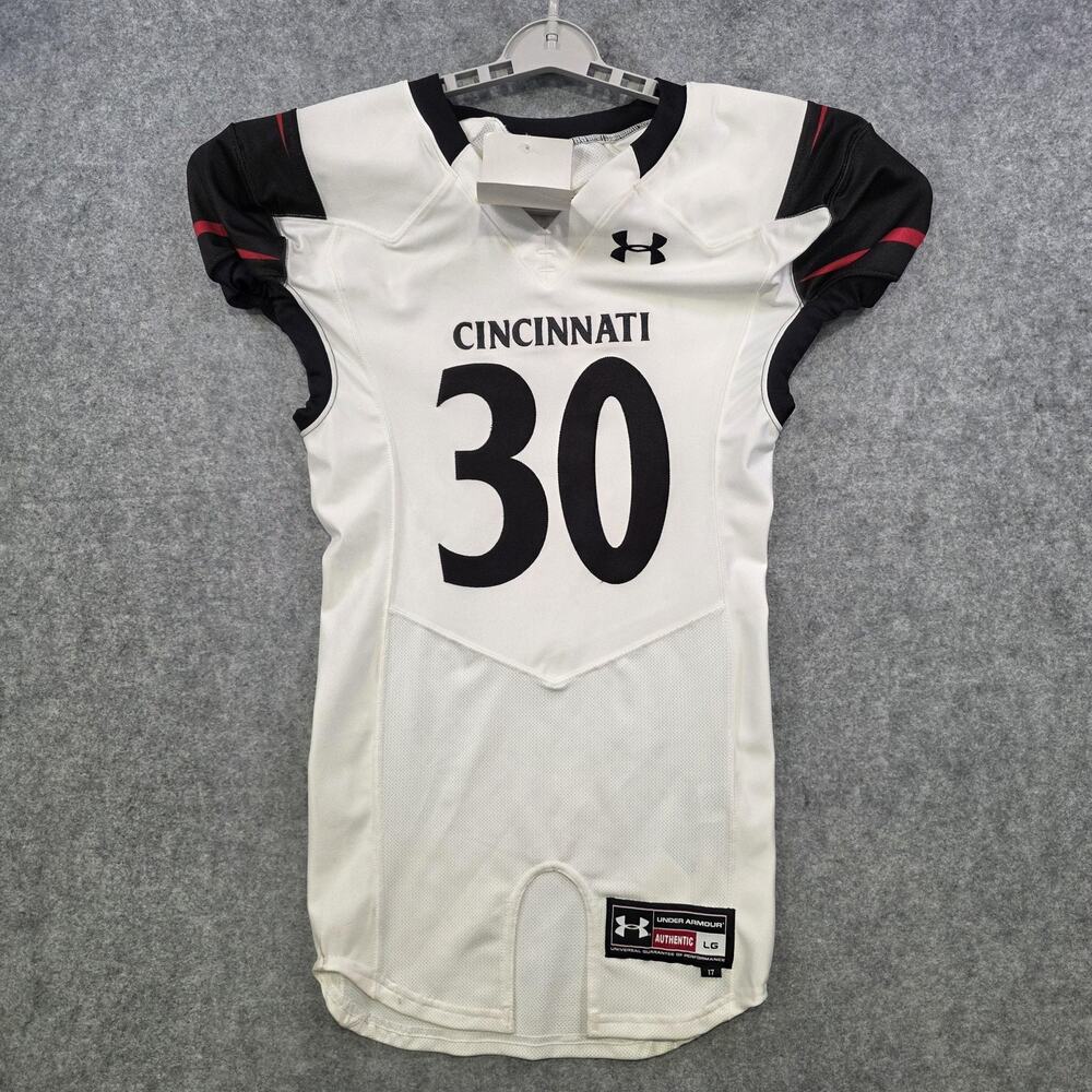 Cincinnati Bearcats Jersey Mens Large White NCAA Football Under Armour Authentic - Picture 2 of 13
